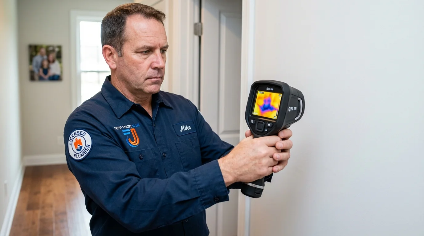 Thermal imaging leak detection by Johns Plumbing LLC in Knightdale